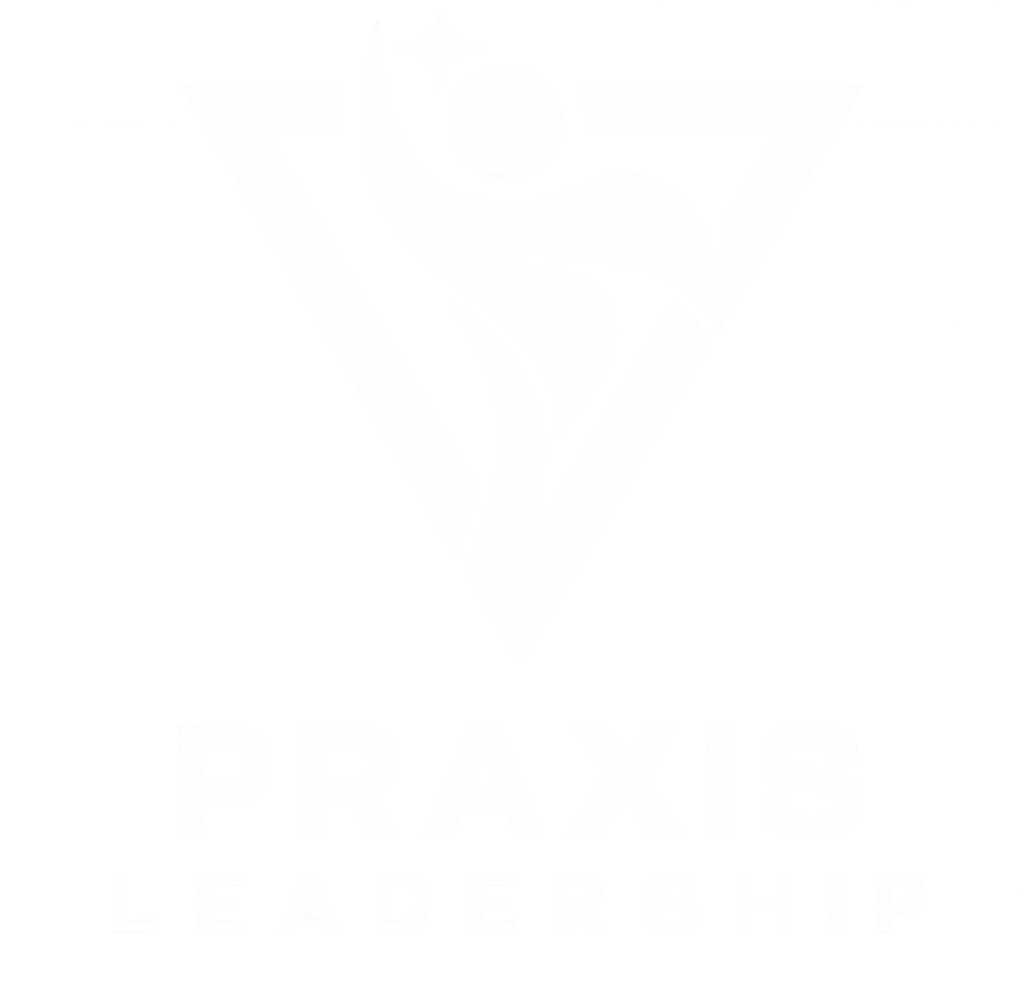 Praxis Leadership Logo of Praxis Leadership with a spiral design above the text.